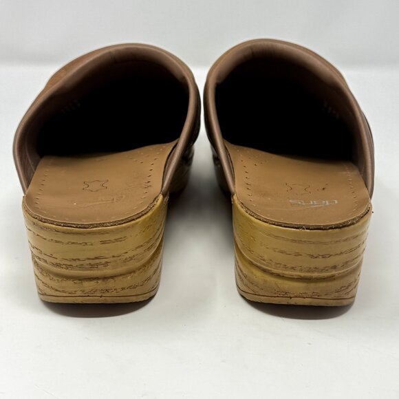 Dansko Saundra Brown Leather Embossed Clogs Mules Women's 42 Scandinavian Style - Picture 8 of 12